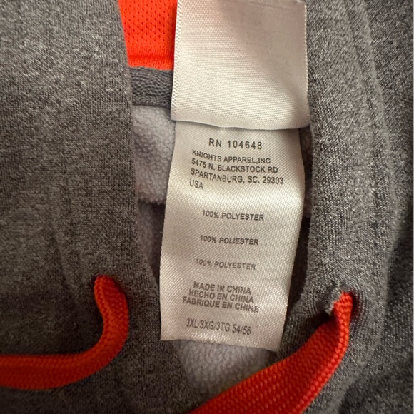 Clemson Tigers Hoodie Sweatshirt Gray ProEdge by Knights Apparel size XXXL - Picture 4 of 8